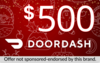 Get $500 Towards Doordash!